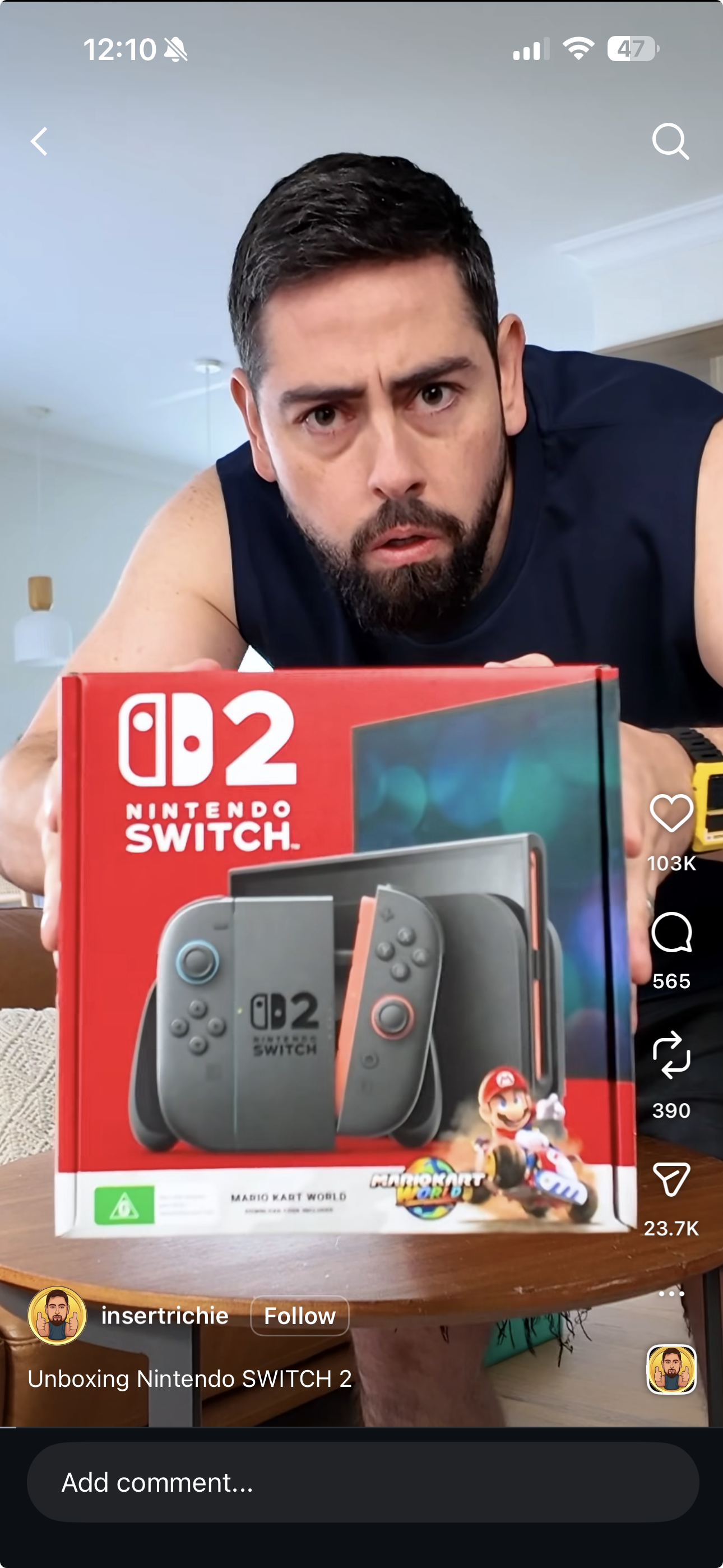 Social media app screenshot